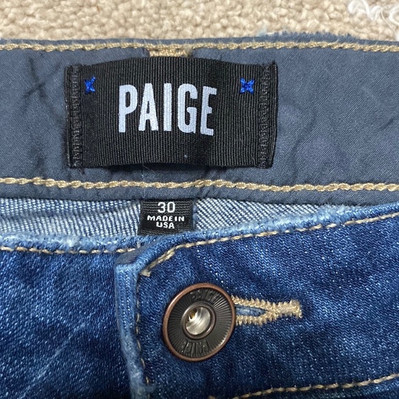 Paige Anabelle Slim Ankle Distressed Jeans Size 30 - Picture 4 of 5